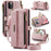 CASEME For iPhone 11 Pro Max Case  C39 RFID Blocking Zipper Wallet Stand Leather Cover with Strap - Pink - 1