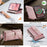 CASEME For iPhone 11 Pro Max Case  C39 RFID Blocking Zipper Wallet Stand Leather Cover with Strap - Pink - 4