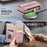 CASEME For iPhone 11 Pro Case  C39 RFID Blocking Zipper Wallet Stand Leather Cover with Strap - Pink - 6