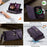 CASEME For iPhone XS 5.8 inch / iPhone X Case  C39 RFID Blocking Zipper Wallet Stand Leather Cover with Strap - Purple - 4