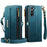 CASEME For Samsung Galaxy S21+ 5G Case  C39 RFID Blocking Zipper Wallet Stand Leather Cover with Strap - Green - 2