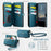 CASEME For Samsung Galaxy S20 Ultra Case  C39 RFID Blocking Zipper Wallet Stand Leather Cover with Strap - Green - 3
