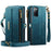 CASEME For Samsung Galaxy S20 FE Case  C39 RFID Blocking Zipper Wallet Stand Leather Cover with Strap - Green - 2