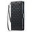 For Google Pixel 9 Pro  /  Pixel 9 Leather Case Rhombus Texture Wallet Stand Phone Cover with Wrist Strap - Black - 6