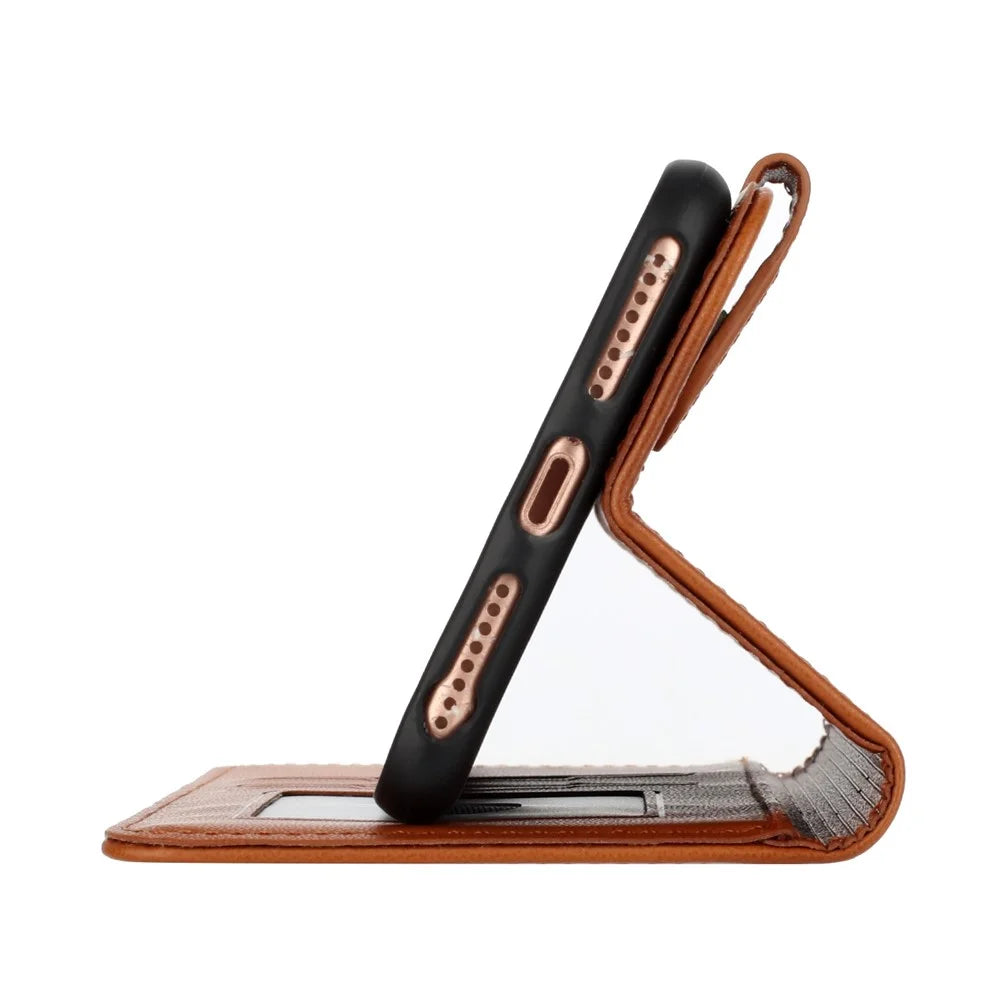 For iPhone 17 Pro Phone Cases Mandala Flower Leather Wallet Mobile Cover with Strap - Coffee - 5