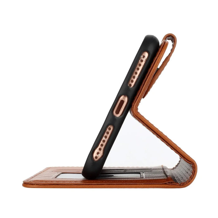 For iPhone Air Phone Cases Mandala Flower Leather Wallet Mobile Cover with Strap - Coffee - 5