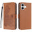 For iPhone 17 Phone Cases Mandala Flower Leather Wallet Mobile Cover with Strap - Coffee - 1