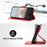 For iPhone 17 Pro Case Triangle Imprint Leather Phone Cover with Lanyard - Red - 4