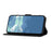 For iPhone 17 Pro Wallet Case Line Imprinted PU Leather Phone Cover with Strap - Black - 4