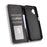 For Samsung Galaxy XCover7 Pro Leather Case Wallet Stand Retro Texture Phone Cover - Black - 4