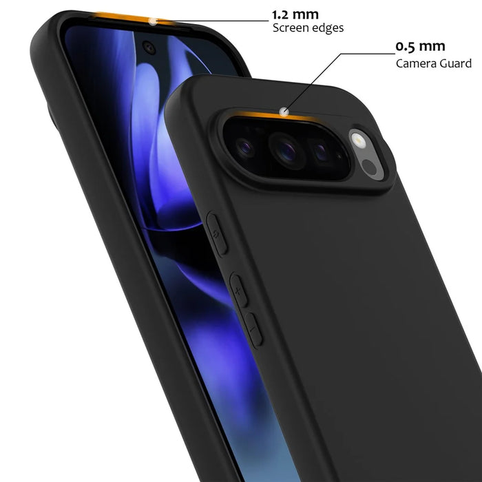 For Google Pixel 10 Pro / Pixel 10 Magnetic Case Anti-Drop Liquid Silicone Phone Cover - Black - 6