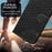 For iPhone 17 Pro Leather Case with Wrist Strap Diamond Imprint Wallet Phone Cover - Black - 3
