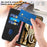 For iPhone 17 Pro Leather Case with Wrist Strap Diamond Imprint Wallet Phone Cover - Black - 7
