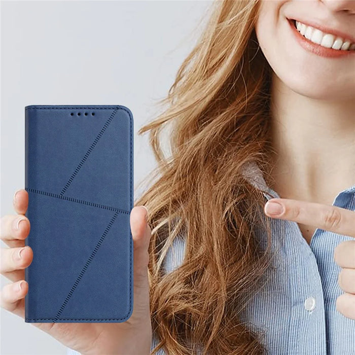 For iPhone 17 Pro Max Wallet Case Magnetic Closure Leather Flip Phone Cover with Stand - Royal Blue - 2