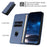 For iPhone 17 Pro Max Wallet Case Magnetic Closure Leather Flip Phone Cover with Stand - Royal Blue - 6