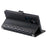 For Samsung Galaxy S24 Ultra Leather Case Rhombus Texture Wallet Stand Phone Cover with Wrist Strap - Black - 4