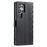 For Samsung Galaxy S24 Ultra Leather Case Rhombus Texture Wallet Stand Phone Cover with Wrist Strap - Black - 7