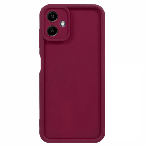 For Samsung Galaxy A06 5G Case Grooved Design TPU Anti Slip Phone Cover - Red - 1