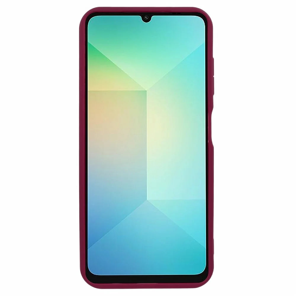 For Samsung Galaxy A06 5G Case Grooved Design TPU Anti Slip Phone Cover - Red - 2