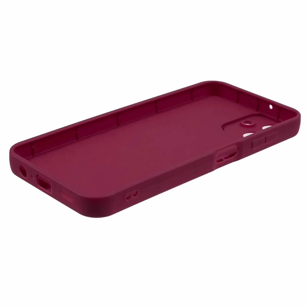 For Samsung Galaxy A06 5G Case Grooved Design TPU Anti Slip Phone Cover - Red - 4