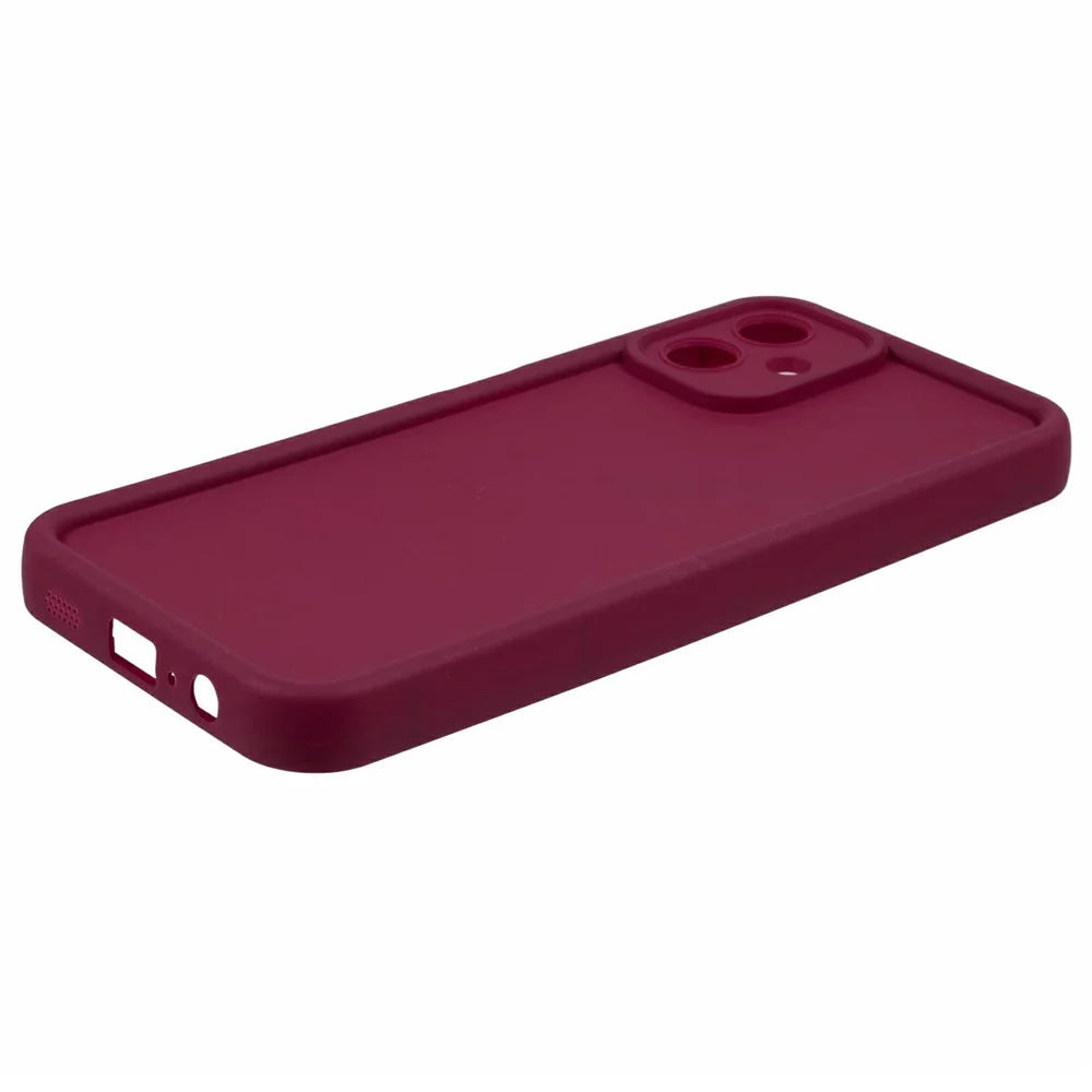 For Samsung Galaxy A06 5G Case Grooved Design TPU Anti Slip Phone Cover - Red - 5
