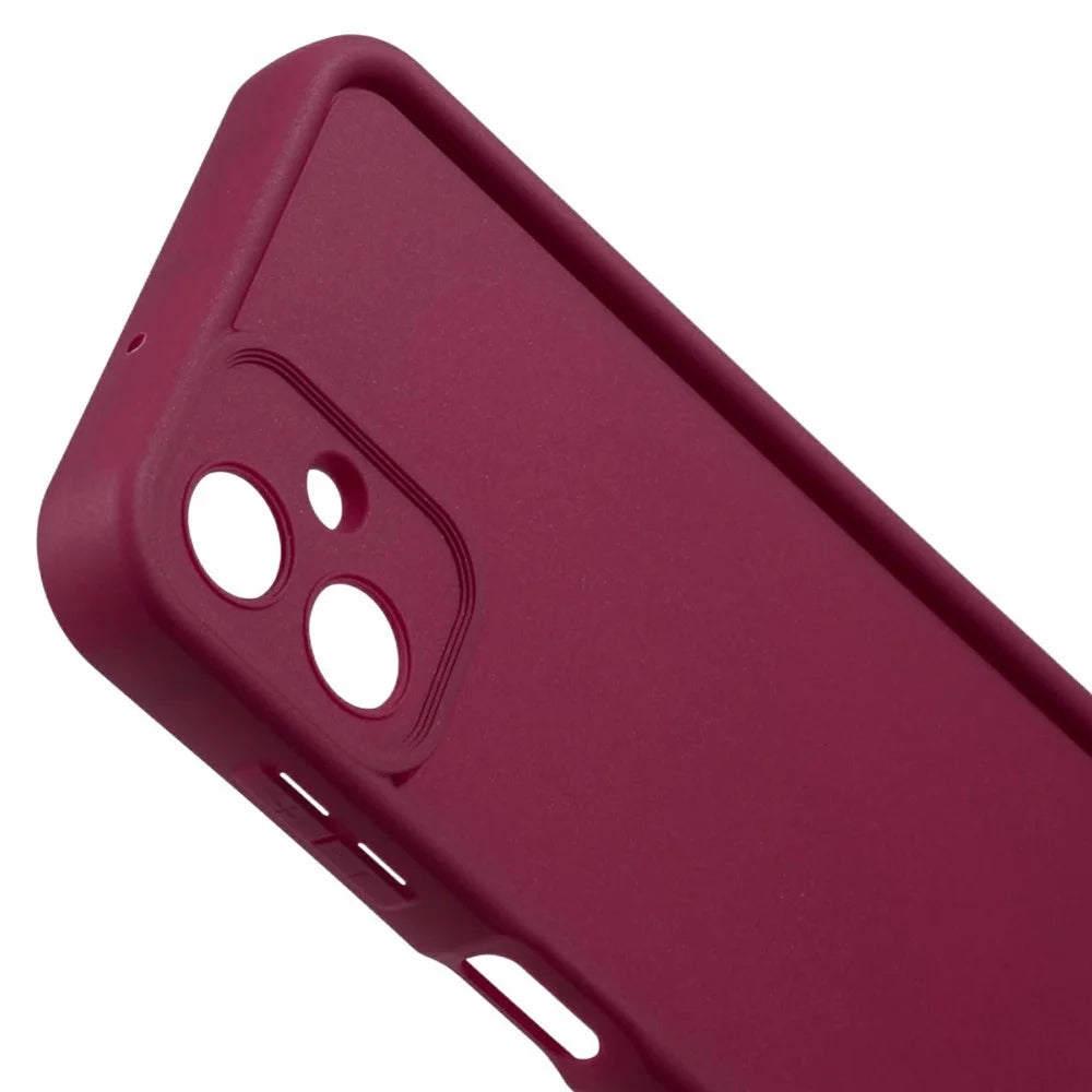 For Samsung Galaxy A06 5G Case Grooved Design TPU Anti Slip Phone Cover - Red - 6