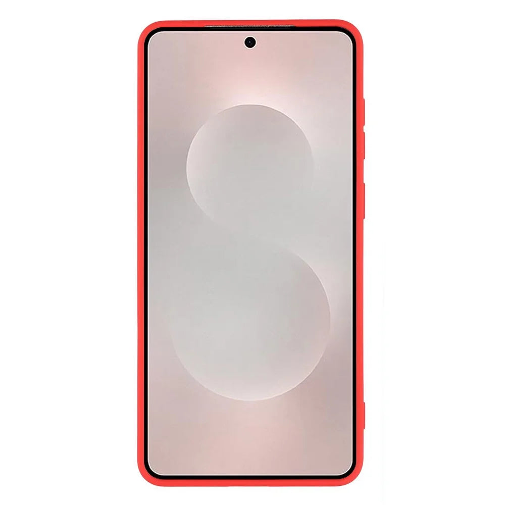 X-LEVEL For Samsung Galaxy S25 Edge Case Soft TPU Anti Scratch Fiber Lining Phone Cover - Red - 2