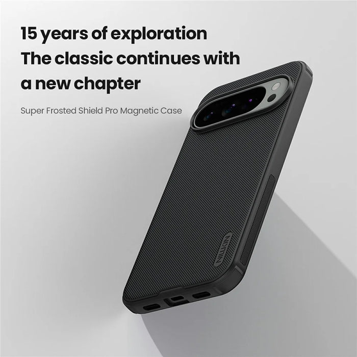 NILLKIN Frosted Shield Pro for Google Pixel 10 Pro XL Magnetic Case PC + TPU Phone Cover - Black - 6