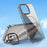 For iPhone 16 Pro Max Case Compatible with MagSafe Lens Frame Kickstand Clear PC Phone Cover - Transparent Black - 2