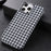 For iPhone 16 Pro Magnetic Case Houndstooth Pattern Leather + PC Phone Cover - White - 2