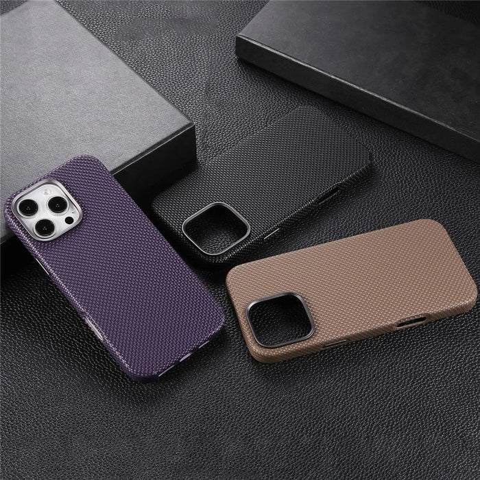 For iPhone 16 Pro Max Magnetic Case Diamond Texture Leather + PC Phone Cover - Purple - 6
