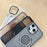 For iPhone 16 Pro Max Magnetic Case Rotating Kickstand Ripple Texture TPU + PC Phone Cover - Blue - 4