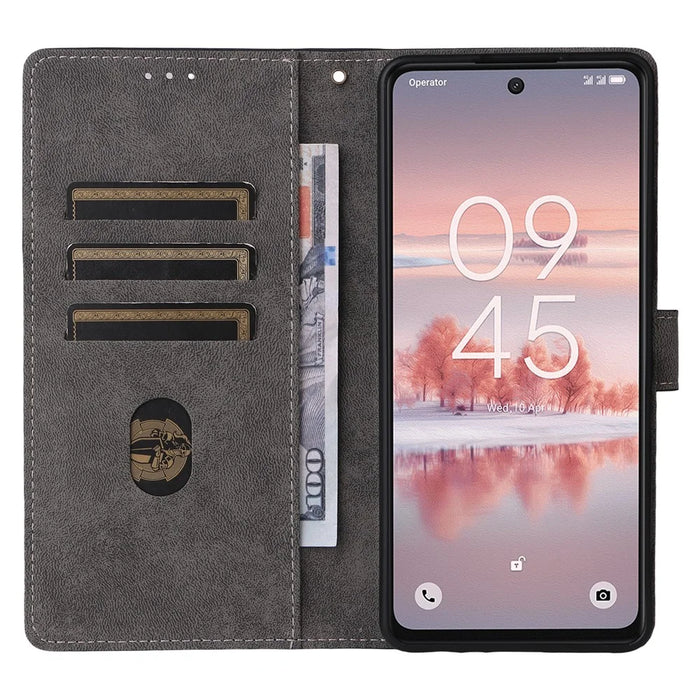 For TCL 60 NxtPaper 4G Case Wallet RFID Blocking PU Leather Phone Cover Stand with Strap - Black - 2