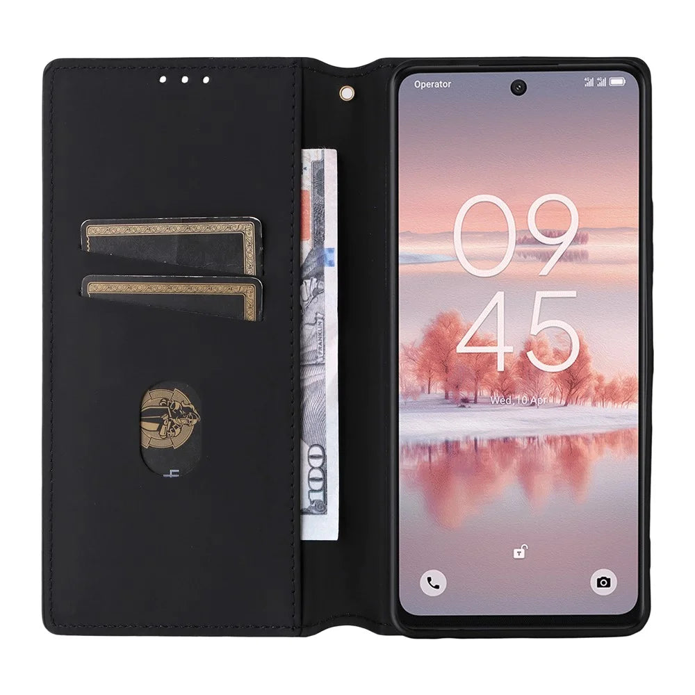 For TCL 60 NxtPaper 4G Case Wallet Rhombus Imprinted Leather Phone Cover - Silver - 2