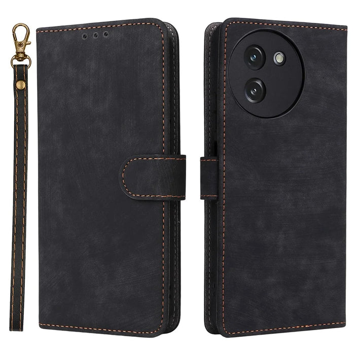 For Doogee Note 59 / Note 59 Pro Case Wallet RFID Blocking PU Leather Phone Cover Stand with Strap - Black - 1