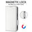 For OnePlus 13T 5G Case with Wrist Strap Litchi Texture PU Leather Wallet Phone Cover - White - 5