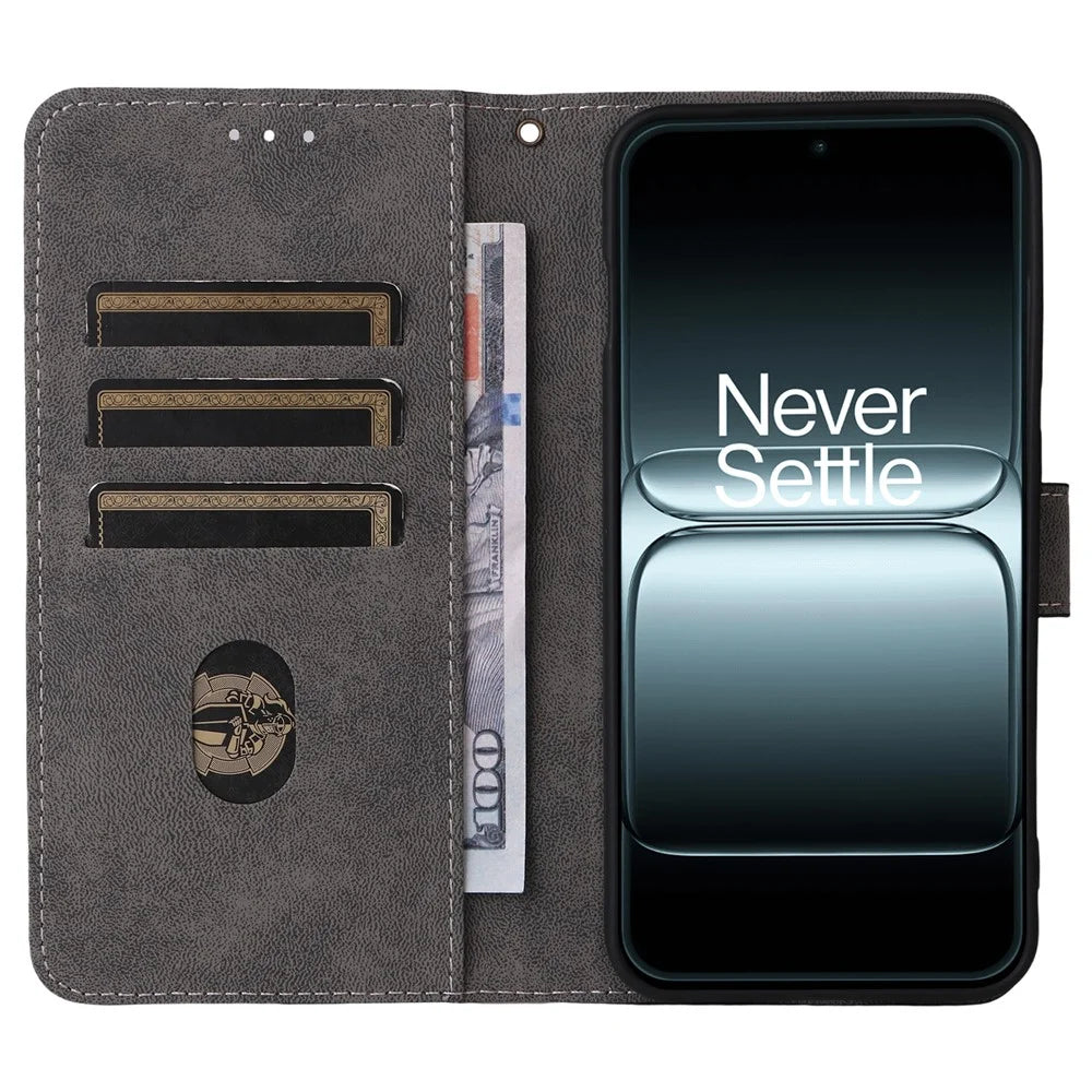 For OnePlus 13T 5G Case Wallet RFID Blocking PU Leather Phone Cover Stand with Strap - Black - 2