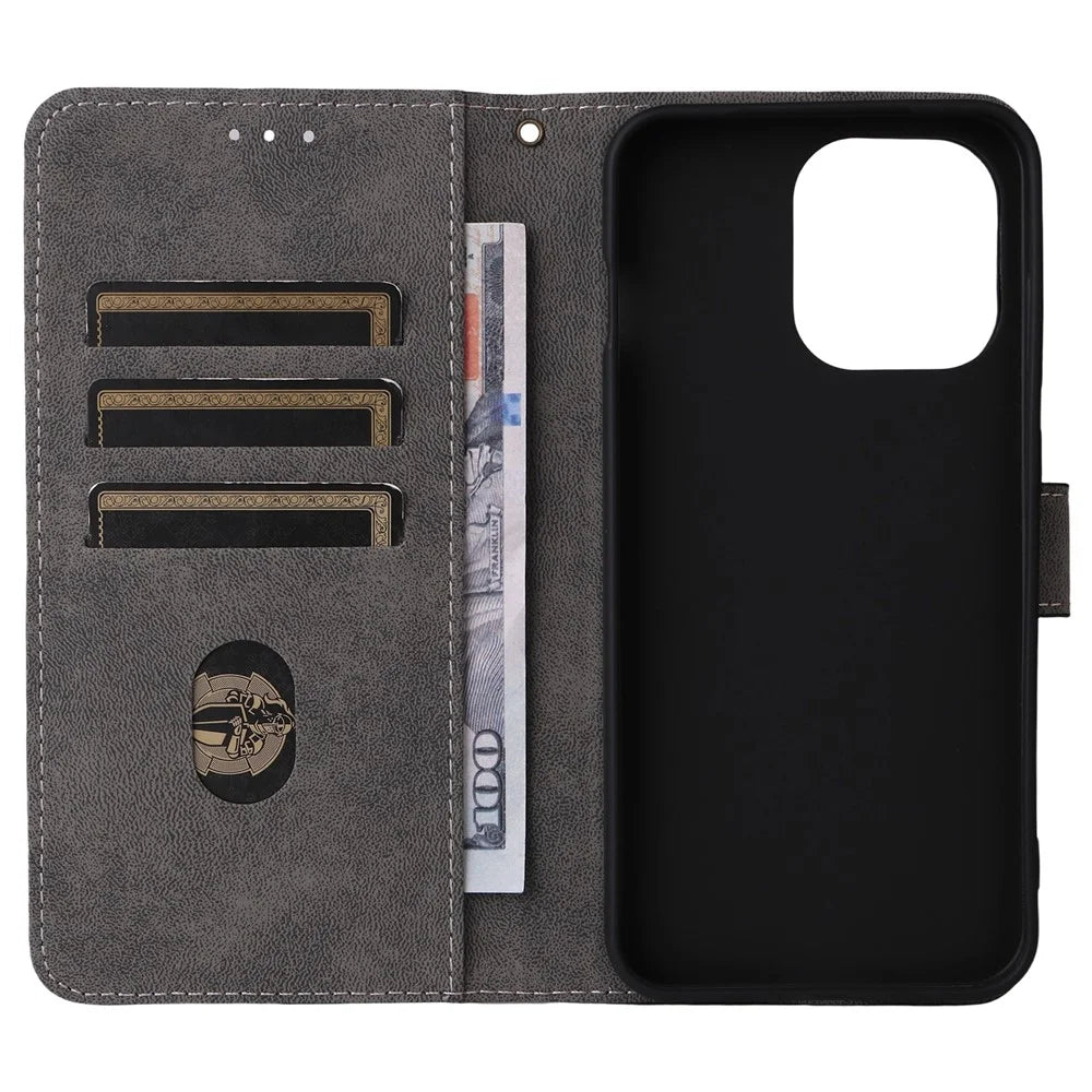 For OnePlus 13T 5G Case Wallet RFID Blocking PU Leather Phone Cover Stand with Strap - Black - 3
