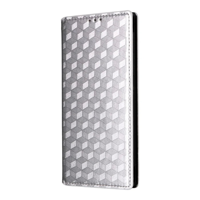 For ZTE nubia Redmagic 10 Air 5G Case Wallet Rhombus Imprinted Leather Phone Cover - Silver - 6