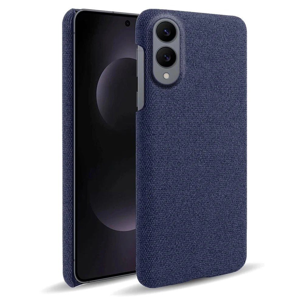 For Samsung Galaxy S25 Edge Phone Case Cloth Texture Anti-Scratch Protective PC Back Cover - Blue - 1