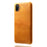 For Samsung Galaxy A06 5G / M06 5G Case Calf Texture PU Leather Hard PC Protective Phone Cover - Orange - 1