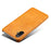 For Samsung Galaxy A06 5G / M06 5G Case Calf Texture PU Leather Hard PC Protective Phone Cover - Orange - 2