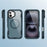 For iPhone 16 Case Compatible with MagSafe Lens Frame Kickstand TPU + PC Shockproof Phone Cover - Sapphire + Blue - 4