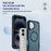 For iPhone 16 Case Compatible with MagSafe Lens Frame Kickstand TPU + PC Shockproof Phone Cover - Sapphire + Blue - 5