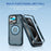 For iPhone 15 Pro Case Compatible with MagSafe Lens Frame Kickstand TPU + PC Shockproof Phone Cover - Sapphire + Blue - 2
