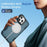 For iPhone 15 Pro Case Compatible with MagSafe Lens Frame Kickstand TPU + PC Shockproof Phone Cover - Sapphire + Blue - 7