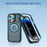 For iPhone 14 Pro Case Compatible with MagSafe Lens Frame Kickstand TPU + PC Shockproof Phone Cover - Sapphire + Blue - 2