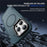 For iPhone 14 Pro Case Compatible with MagSafe Lens Frame Kickstand TPU + PC Shockproof Phone Cover - Sapphire + Blue - 3