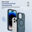 For iPhone 14 Pro Case Compatible with MagSafe Lens Frame Kickstand TPU + PC Shockproof Phone Cover - Sapphire + Blue - 5