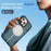 For iPhone 14 Pro Case Compatible with MagSafe Lens Frame Kickstand TPU + PC Shockproof Phone Cover - Sapphire + Blue - 7